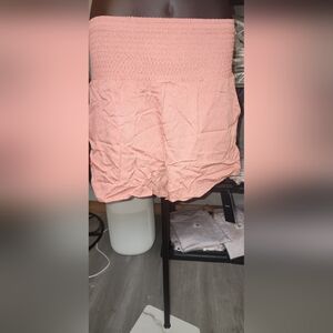 Women's Pink Smocked Shorts